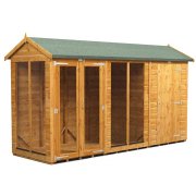 Power 12x4 Apex Summer House with 4ft Side Store